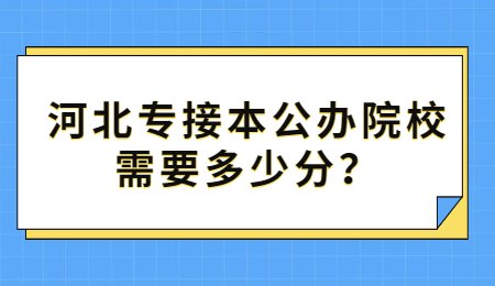 河北專接本公辦院校需要多少分？